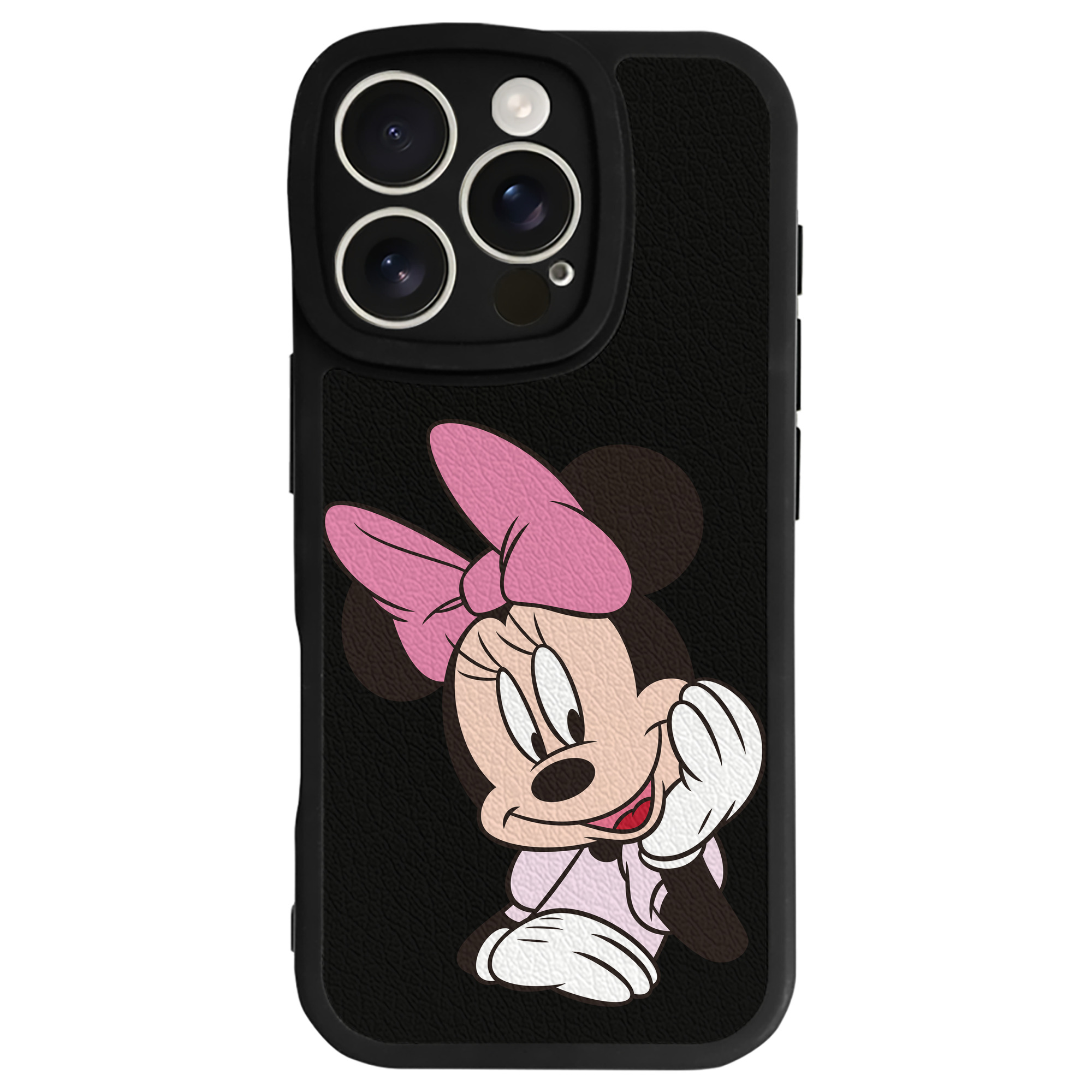 （画像用） ミッキーマウス Mickey Mouse 【iPhone 16シリーズ対応】シリコンスマホケース（レザー調） 材質：シリコン